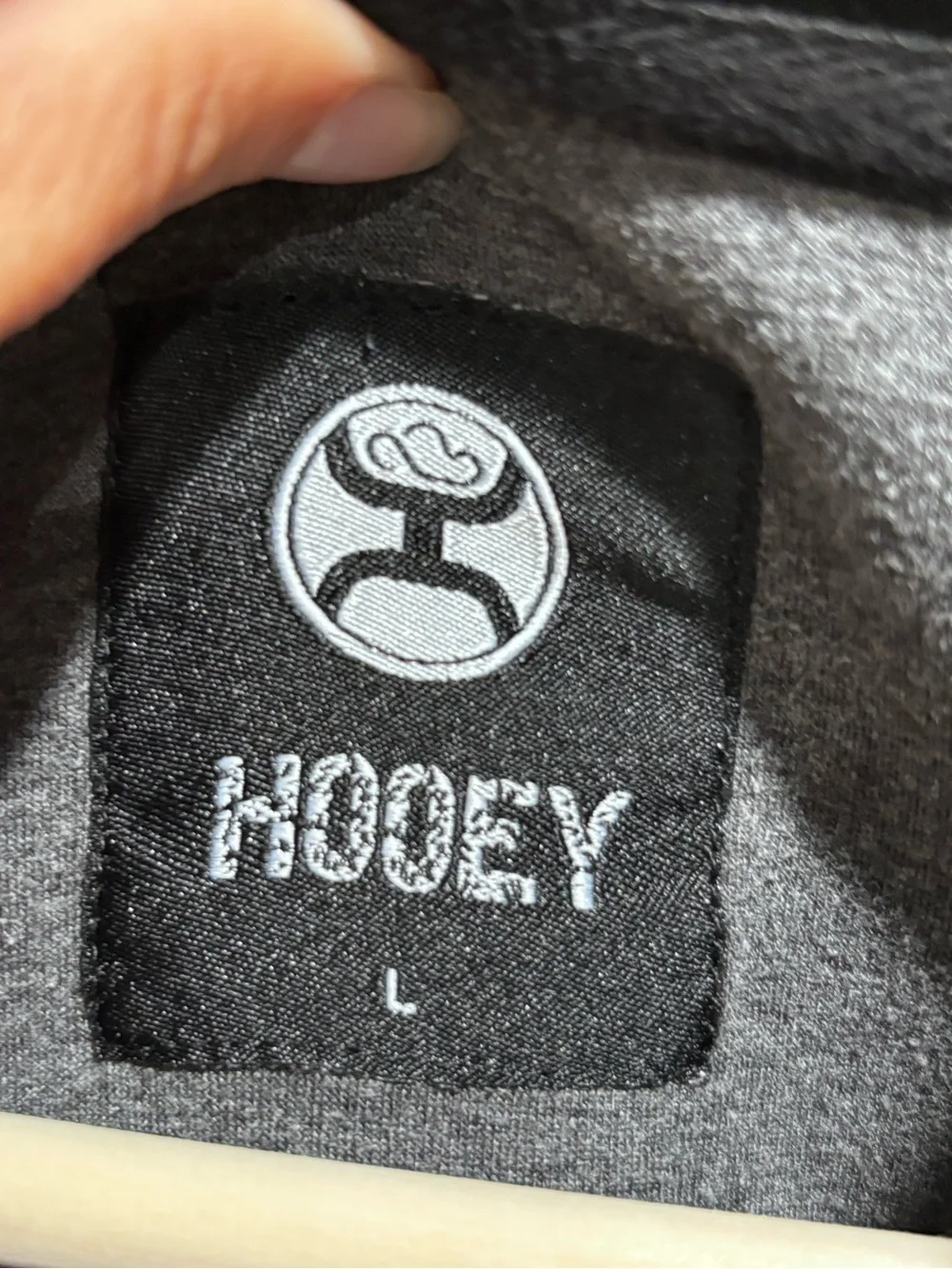 Hooey Gray Pullover Hoodie with Colorful Aztec Sleeves